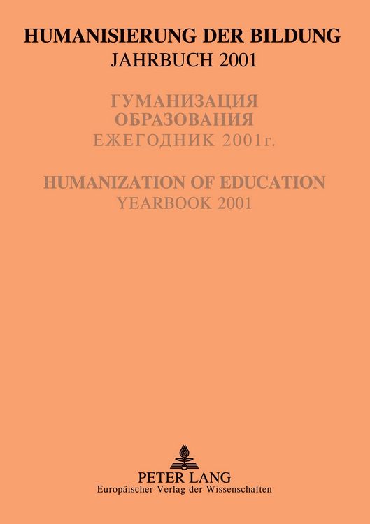 Produktbild: Humanisierung der Bildung- Jahrbuch 2001