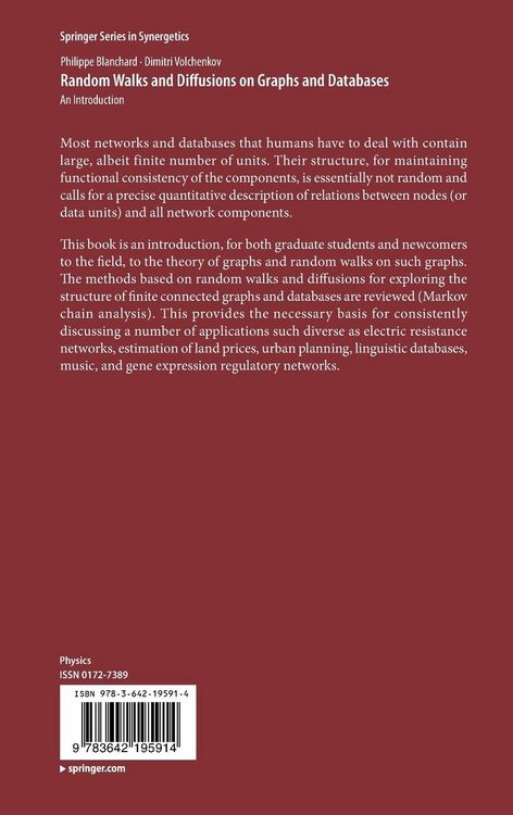 Produktbild: Random Walks and Diffusions on Graphs and Databases