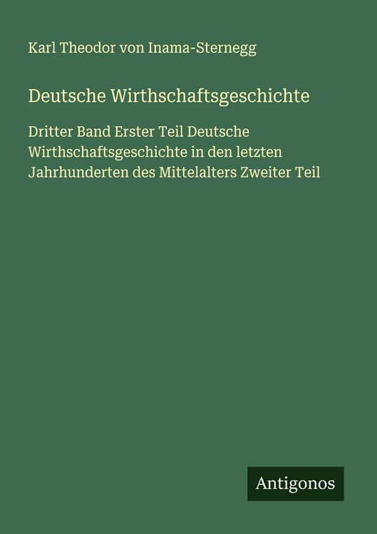 Produktbild: Deutsche Wirthschaftsgeschichte