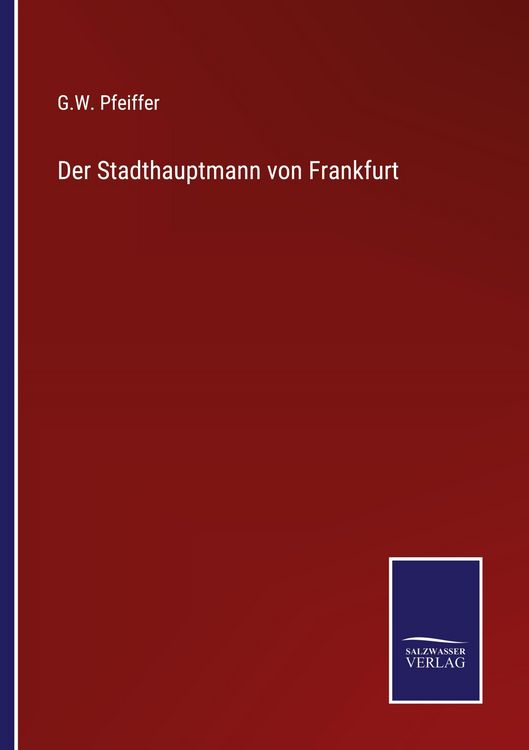Produktbild: Der Stadthauptmann von Frankfurt