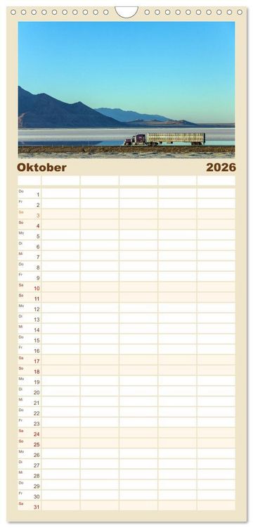 Produktbild: Familienplaner 2026 - US-Trucks. Faszination Langhauber mit 5 Spalten (Wandkalender, 21 x 45 cm) CALVENDO