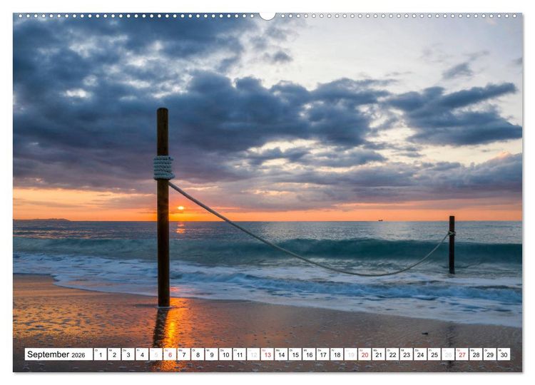 Produktbild: Miami Platja - Unvergessliche Meerblicke (hochwertiger Premium Wandkalender 2026 DIN A2 quer), Kunstdruck in Hochglanz