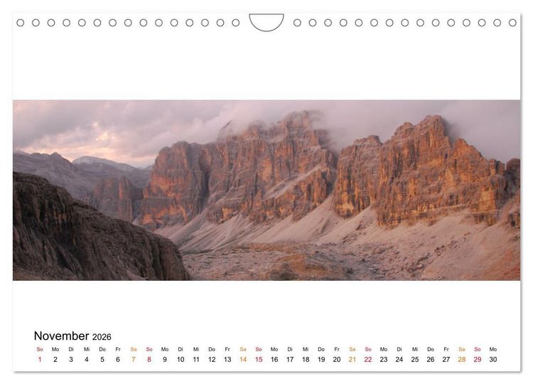 Produktbild: Der Dolomiten H&ouml;henweg EINS in Panoramabildern (Wandkalender 2026 DIN A4 quer), CALVENDO Monatskalender