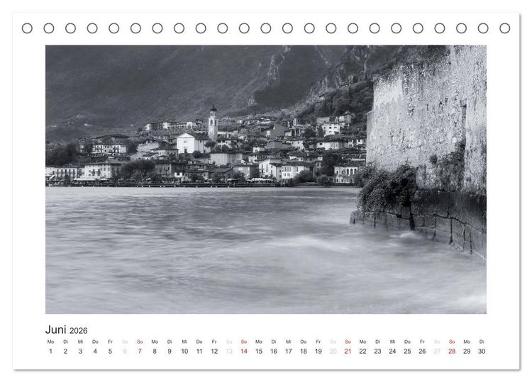 Produktbild: Limone sul Garda schwarzwei&szlig; (Tischkalender 2026 DIN A5 quer), CALVENDO Monatskalender