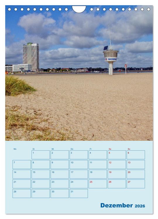 Produktbild: Priwall bei Travem&uuml;nde &ndash; Terminplaner (Wandkalender 2026 DIN A4 hoch), CALVENDO Monatskalender