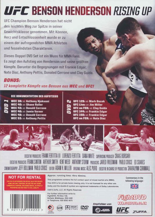 Produktbild: Benson Henderson - Rising Up [2 DVDs]