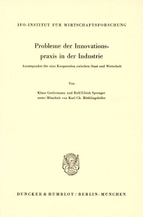 Produktbild: Probleme der Innovationspraxis in der Industrie.