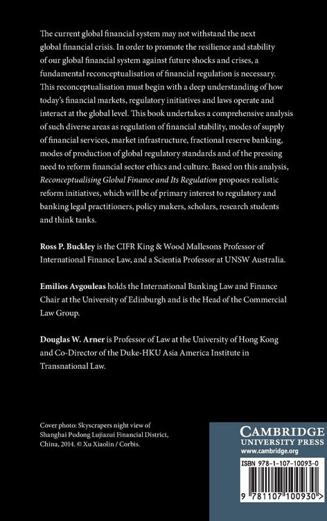 Produktbild: Reconceptualising Global Finance and Its Regulation