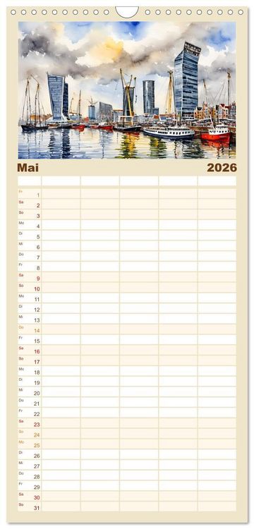 Produktbild: Familienplaner 2026 - Zauberhafte Niederlande mit 5 Spalten (Wandkalender, 21 x 45 cm) CALVENDO