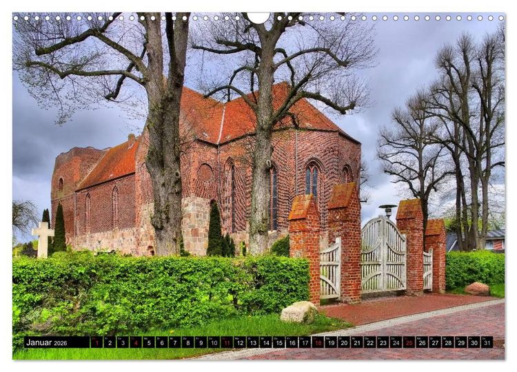 Produktbild: Kirchen in Ostfriesland (Wandkalender 2026 DIN A3 quer), CALVENDO Monatskalender
