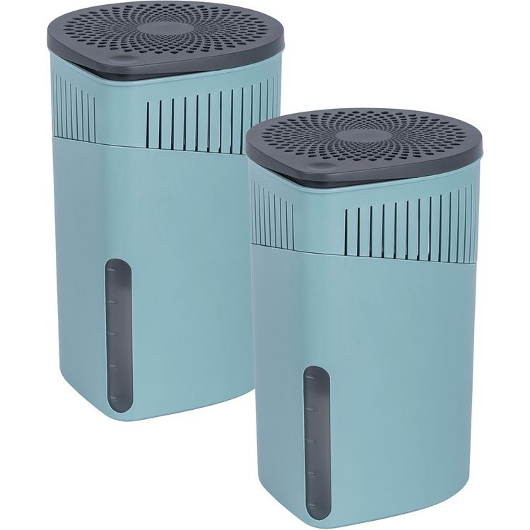 Produktbild: Raumentfeuchter Mod. Drop T&uuml;rkis 1000 g 2er Set, f&uuml;r R&auml;ume bis ca. 80 m&sup3;