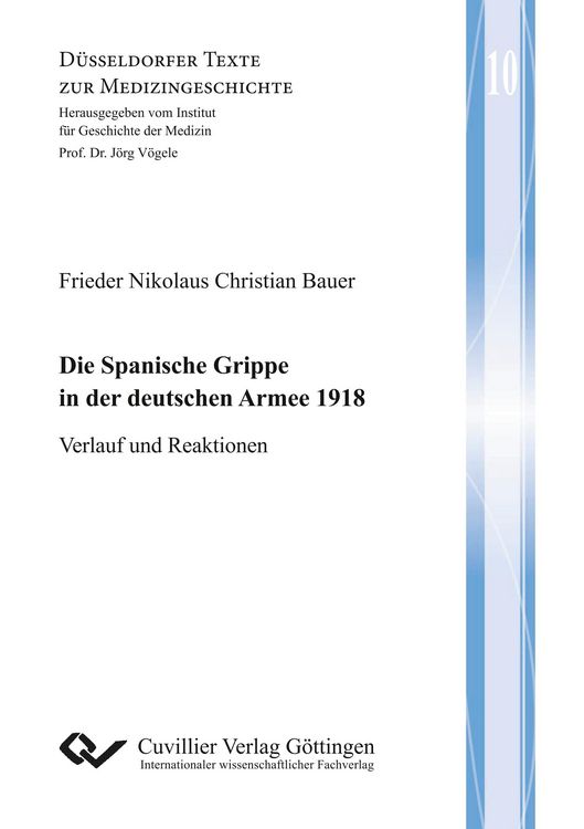 Produktbild: Die Spanische Grippe in der deutschen Armee 1918