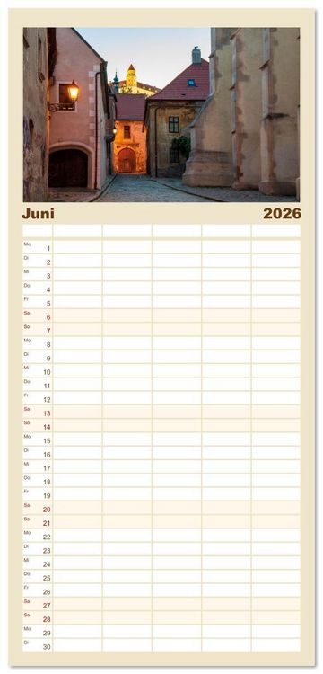 Produktbild: Familienplaner 2026 - Zauberhaftes Bratislava - Entz&uuml;ckende Hauptstadt der Slowakai an der Donau mit 5 Spalten (Wandkalender, 21 x 45 cm) CALVENDO