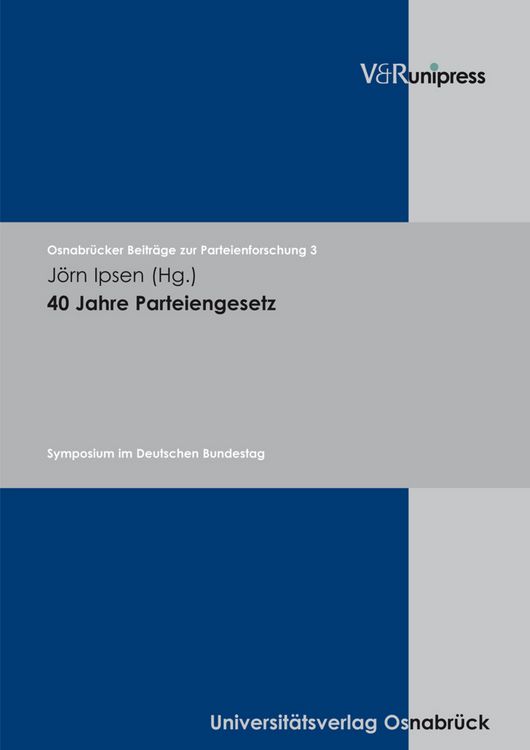Produktbild: 40 Jahre Parteiengesetz