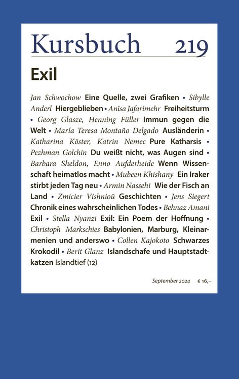 Produktbild: Kursbuch 219