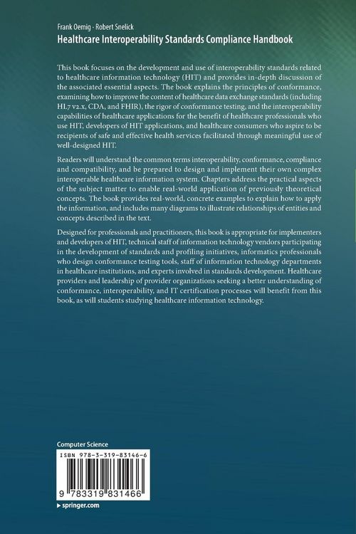 Produktbild: Healthcare Interoperability Standards Compliance Handbook