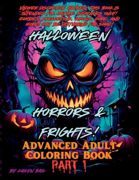 Produktbild: Halloween Horrors and Frights! Part 1 Advanced Adult Coloring Book