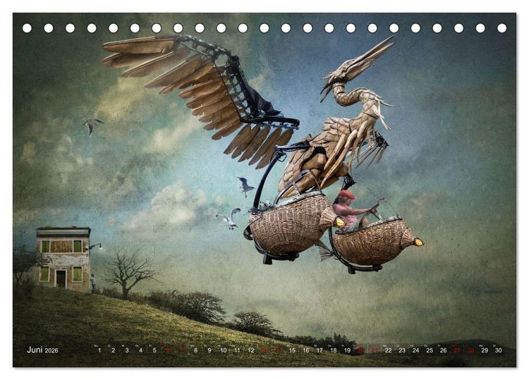 Produktbild: Ein kleiner Ausflug ins Reich der Fantasie (Tischkalender 2026 DIN A5 quer), CALVENDO Monatskalender