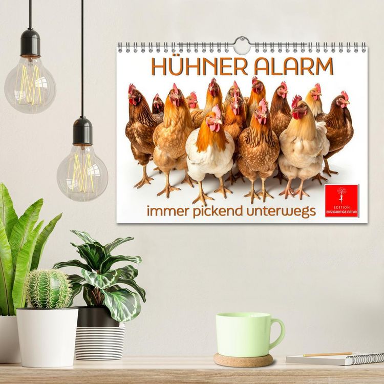 Produktbild: H&uuml;hner Alarm (Wandkalender 2026 DIN A4 quer), CALVENDO Monatskalender