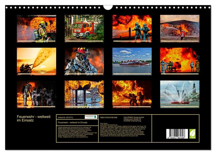 Produktbild: Feuerwehr - weltweit im Einsatz (Wandkalender 2026 DIN A3 quer), CALVENDO Monatskalender