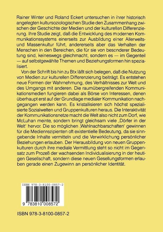 Produktbild: Mediengeschichte und kulturelle Differenzierung