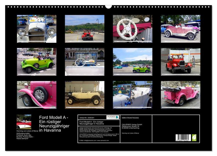 Produktbild: Ford Modell A - Ein r&uuml;stiger Neunzigj&auml;hriger in Havanna (Wandkalender 2026 DIN A2 quer), CALVENDO Monatskalender