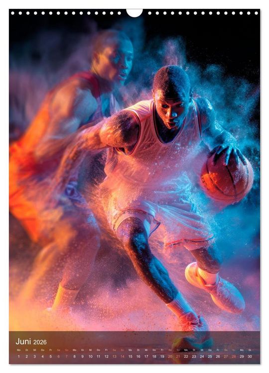 Produktbild: Basketball - Die visuelle Kraft des Sports (Wandkalender 2026 DIN A3 hoch), CALVENDO Monatskalender