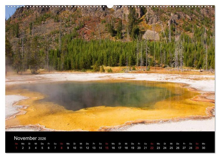 Produktbild: Yellowstone Impressionen (Wandkalender 2026 DIN A2 quer), CALVENDO Monatskalender