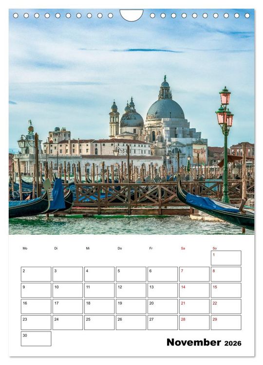 Produktbild: Venedig Kulisse der Serenissima - Terminplaner (Wandkalender 2026 DIN A4 hoch), CALVENDO Monatskalender