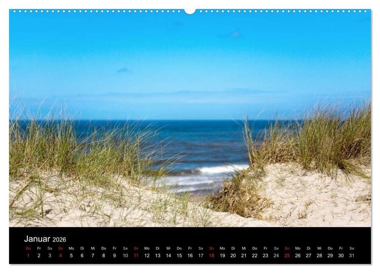 Produktbild: D&auml;nemarks Nordseek&uuml;ste (Wandkalender 2026 DIN A2 quer), CALVENDO Monatskalender