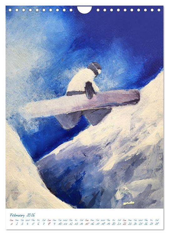 Produktbild: Colourful snowboard power world (Wall Calendar 2026 DIN A4 portrait), CALVENDO 12 Month Wall Calendar