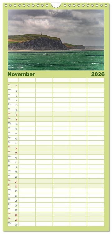 Produktbild: Familienplaner 2026 - Frankreich - Calais und die Opalk&uuml;ste mit 5 Spalten (Wandkalender, 21 x 45 cm) CALVENDO
