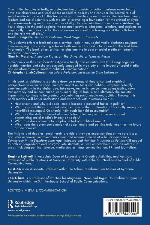 Produktbild: Democracy in the Disinformation Age