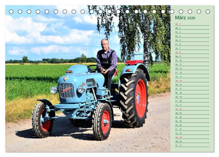 Produktbild: Oldtimer-Trecker on Tour (Tischkalender 2026 DIN A5 quer), CALVENDO Monatskalender