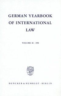 Produktbild: German Yearbook of International Law - Jahrbuch f&uuml;r Internationales Recht.