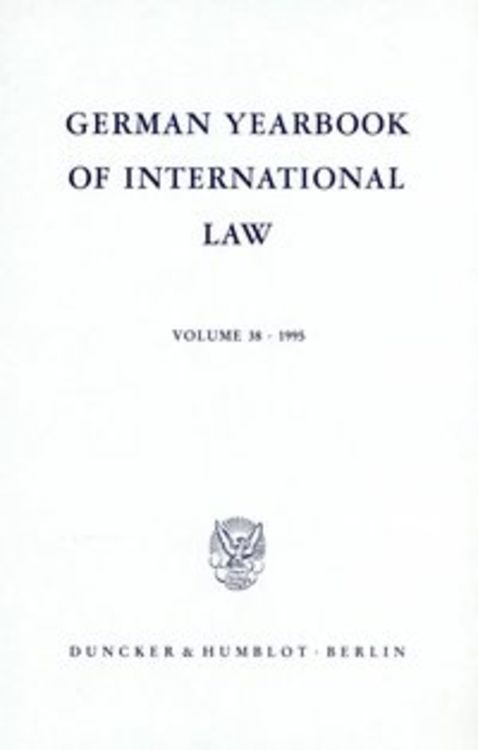 Produktbild: German Yearbook of International Law - Jahrbuch f&uuml;r Internationales Recht.