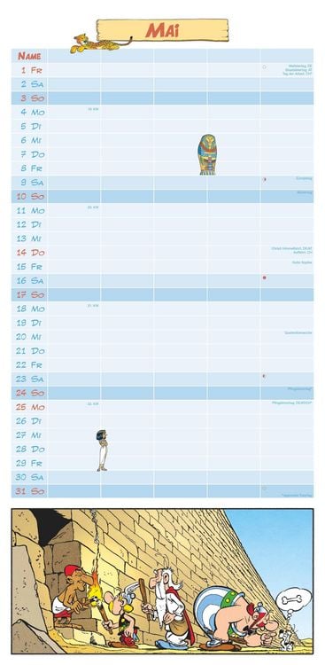 Produktbild: Asterix 2026 Familienplaner - Familien-Timer - Termin-Planer - Kids - Kinder-Kalender - Familien-Kalender - 22x45