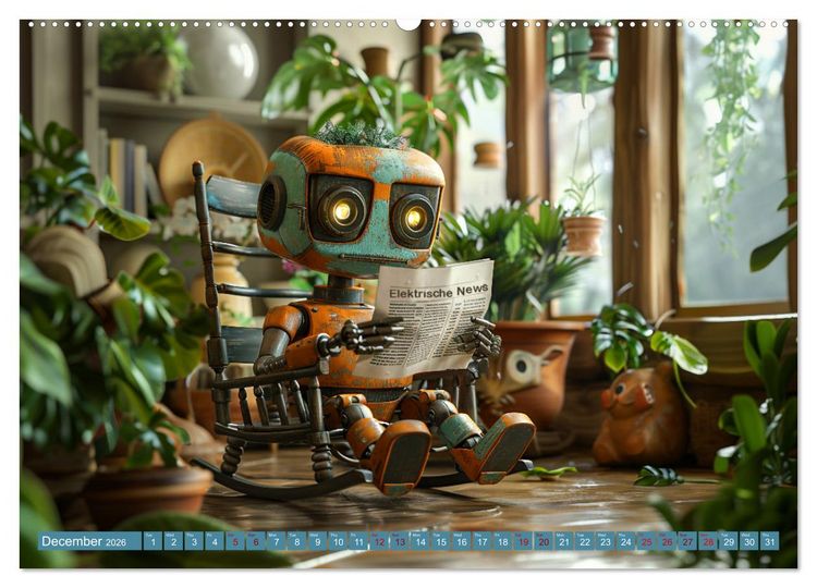 Produktbild: Robots Are Just People Too (Wall Calendar 2026 DIN A2 landscape), CALVENDO 12 Month Wall Calendar