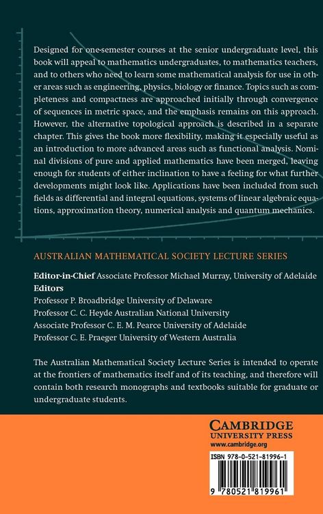 Produktbild: A Course in Modern Analysis and Its Applications
