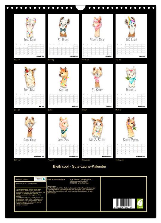 Produktbild: Bleib cool - Gute-Laune-Kalender (Wandkalender 2026 DIN A3 hoch), CALVENDO Monatskalender