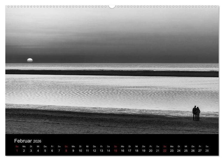 Produktbild: Das Licht in Schwarz und Wei&szlig; (Wandkalender 2026 DIN A2 quer), CALVENDO Monatskalender