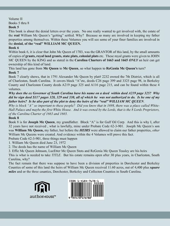 Produktbild: Regenia McQueen's Documents, You stole Twice What You Owe Me, But Not My Soul