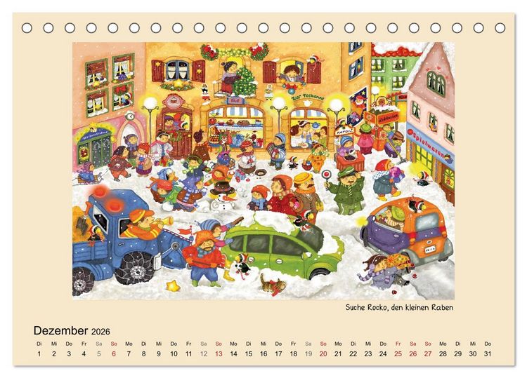 Produktbild: Wimmelbilder (Tischkalender 2026 DIN A5 quer), CALVENDO Monatskalender