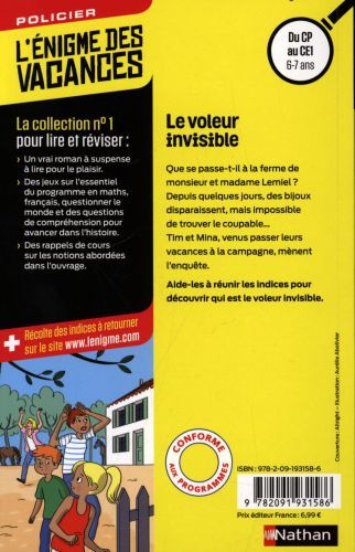 Produktbild: Le voleur invisible : du CP au CE1, 6-7 ans