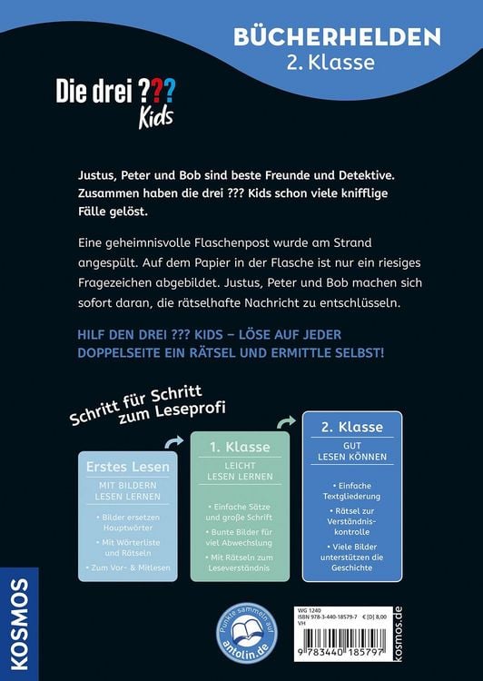 Produktbild: Die drei ??? Kids, B&uuml;cherhelden 2. Klasse, Geheime Flaschenpost