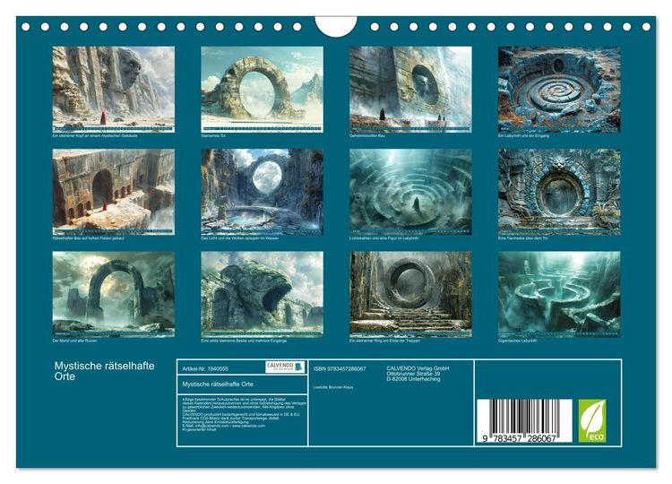Produktbild: Mystische r&auml;tselhafte Orte (Wandkalender 2026 DIN A4 quer), CALVENDO Monatskalender