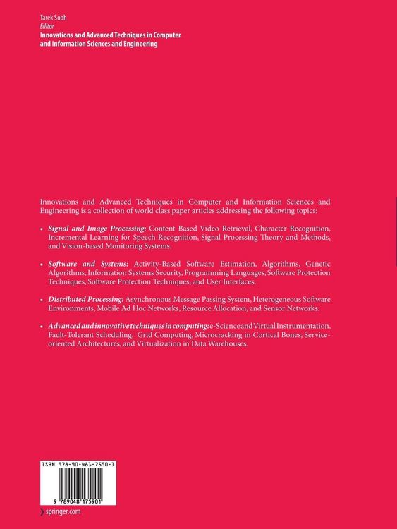 Produktbild: Innovations and Advanced Techniques in Computer and Information Sciences and Engineering