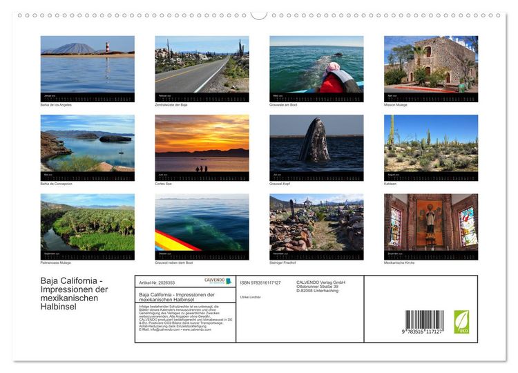 Produktbild: Baja California - Impressionen der mexikanischen Halbinsel (hochwertiger Premium Wandkalender 2026 DIN A2 quer), Kunstdruck in Hochglanz