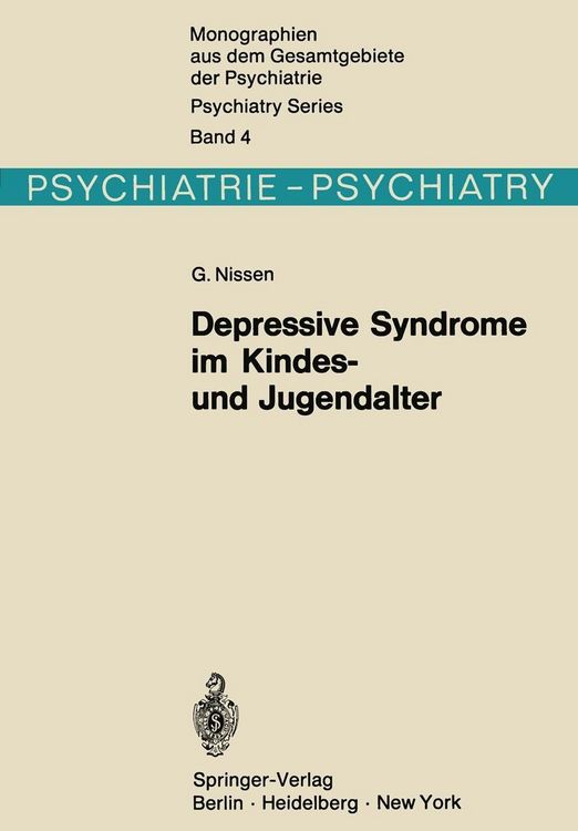 Produktbild: Depressive Syndrome im Kindes- und Jugendalter
