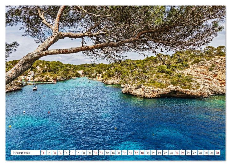 Produktbild: Mallorca - Traumhafte Buchten (Tischkalender 2026 DIN A5 quer), CALVENDO Monatskalender